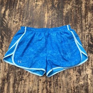 Under Armour Blue Athletic Shorts with Dolphin Hem
